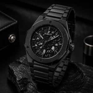 Royal Skeleton Steel Watch – Matte Black