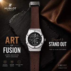 HUBLOT SPIDER WATCH - COFFEE BELT