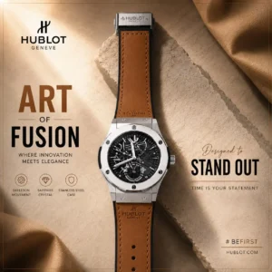 HUBLOT SPIDER WATCH -BROWN BELT