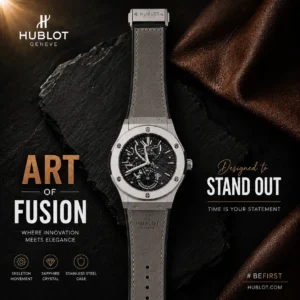 HUBLOT SPIDER WATCH - GRAY BELT